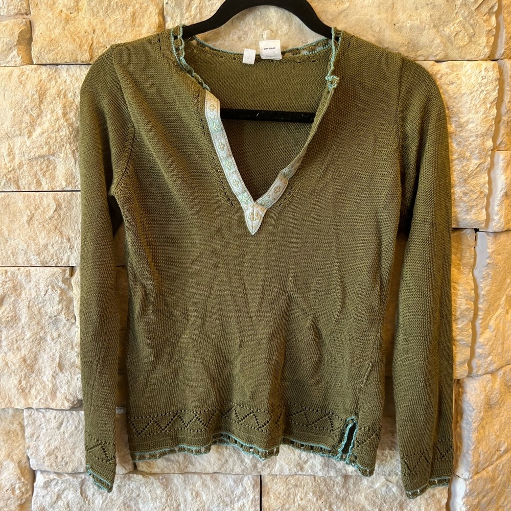 Anthropologie Moth Crochet Sweater